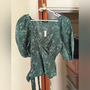 Madewell, wrap around blouse